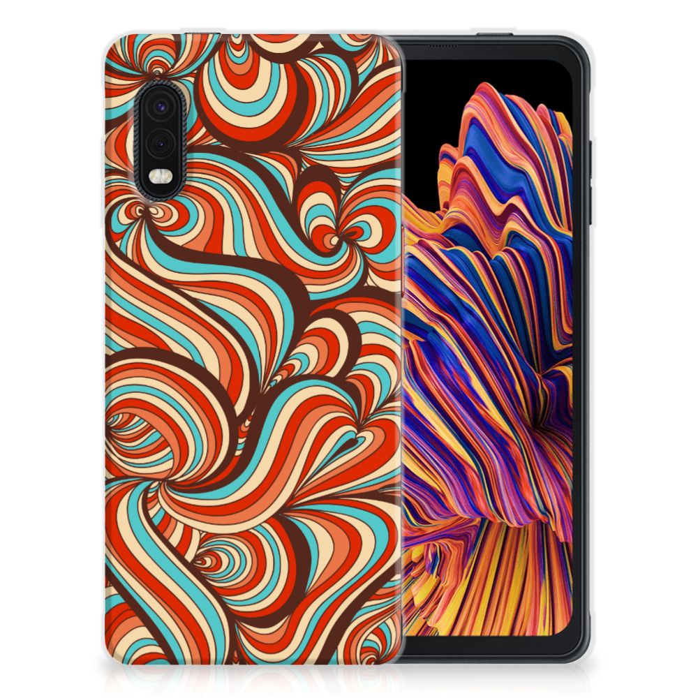 Samsung Xcover Pro Hoesje maken Retro design retro aanzicht