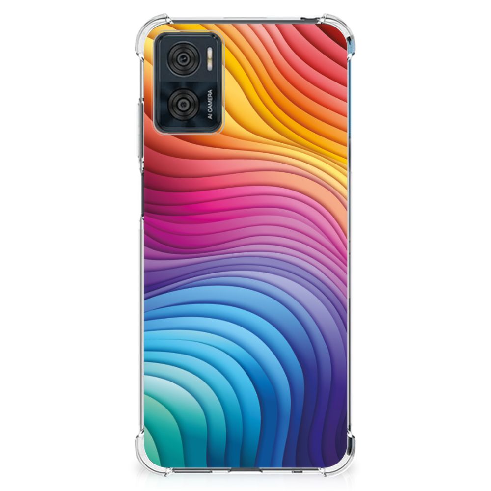 Shockproof Case voor Motorola Moto E22 | E22i Regenboog B2C Telecom