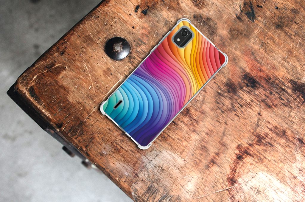 Shockproof Case voor Nokia C2 2nd Edition Regenboog B2C Telecom