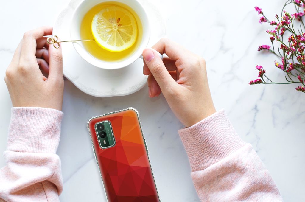Shockproof Case voor Nokia XR21 Polygon Red B2C Telecom
