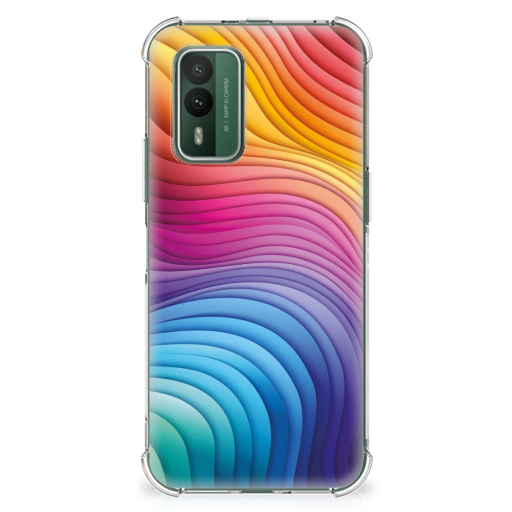 Nokia XR21 Shockproof Case Regenboog voorkant kleurverloop