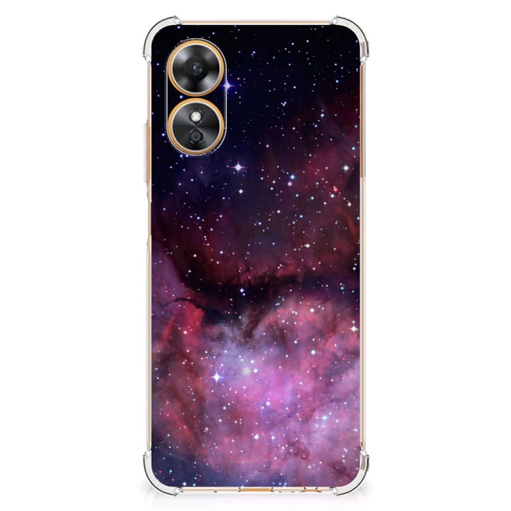 Shockproof Case voor OPPO A17 Galaxy heelal design achteraanzicht