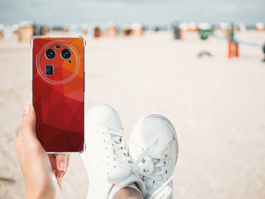 Shockproof Case voor OPPO Find X6 Polygon Red B2C Telecom
