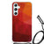 Samsung Galaxy S23 FE Shockproof Case Polygon Red design voorkant