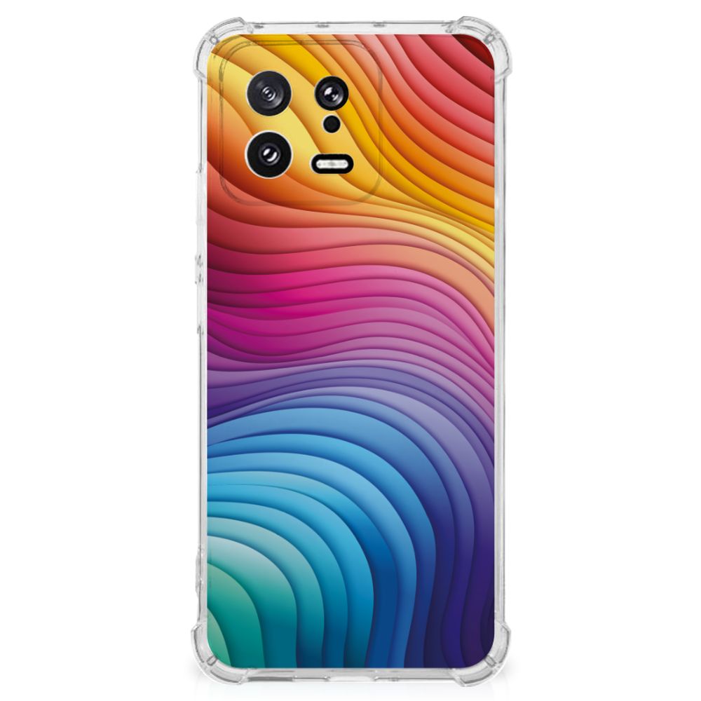 Xiaomi 13 Shockproof Case Regenboog achterzijde
