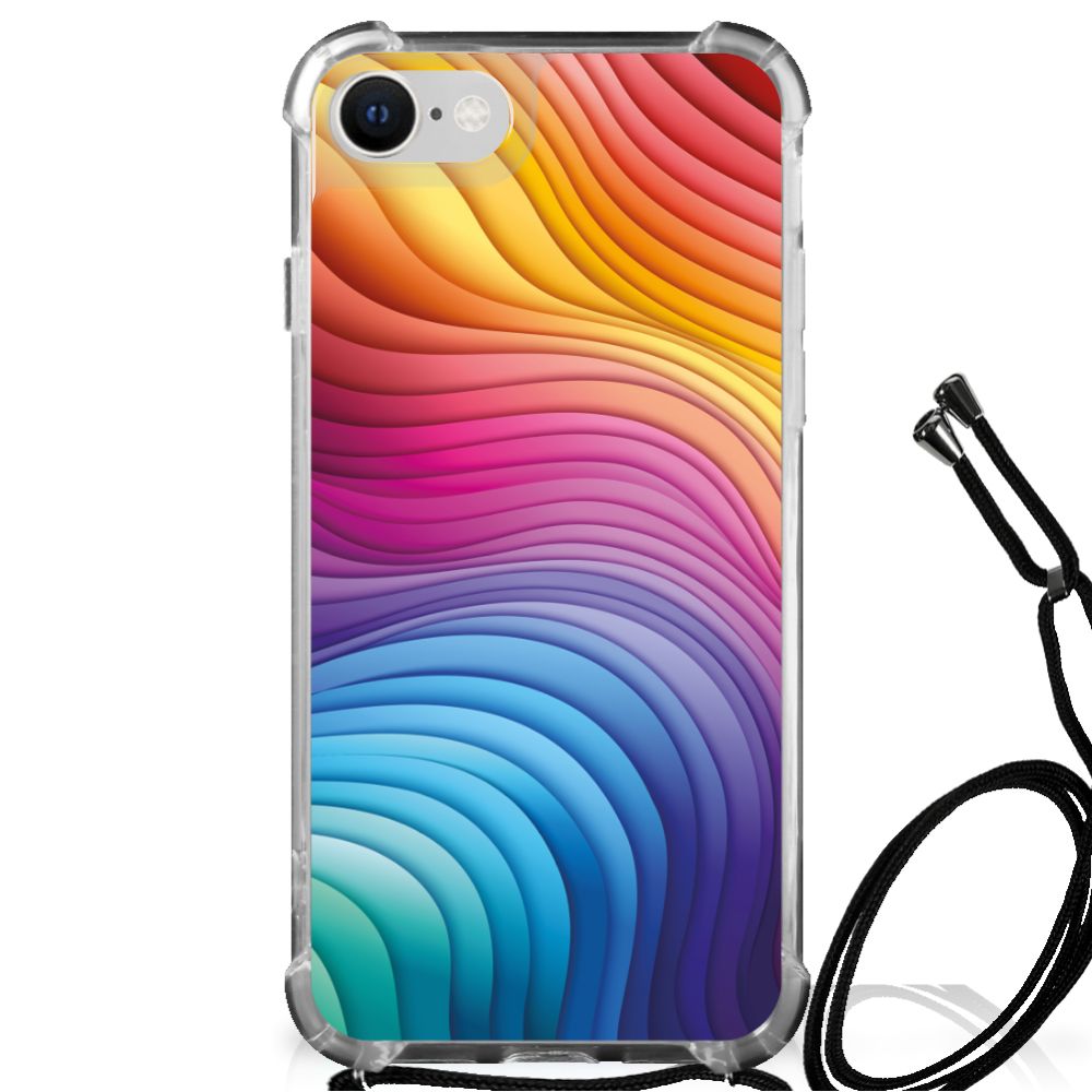Shockproof Case voor iPhone SE 2022 | 2020 | 8 | 7 Regenboog B2C Telecom