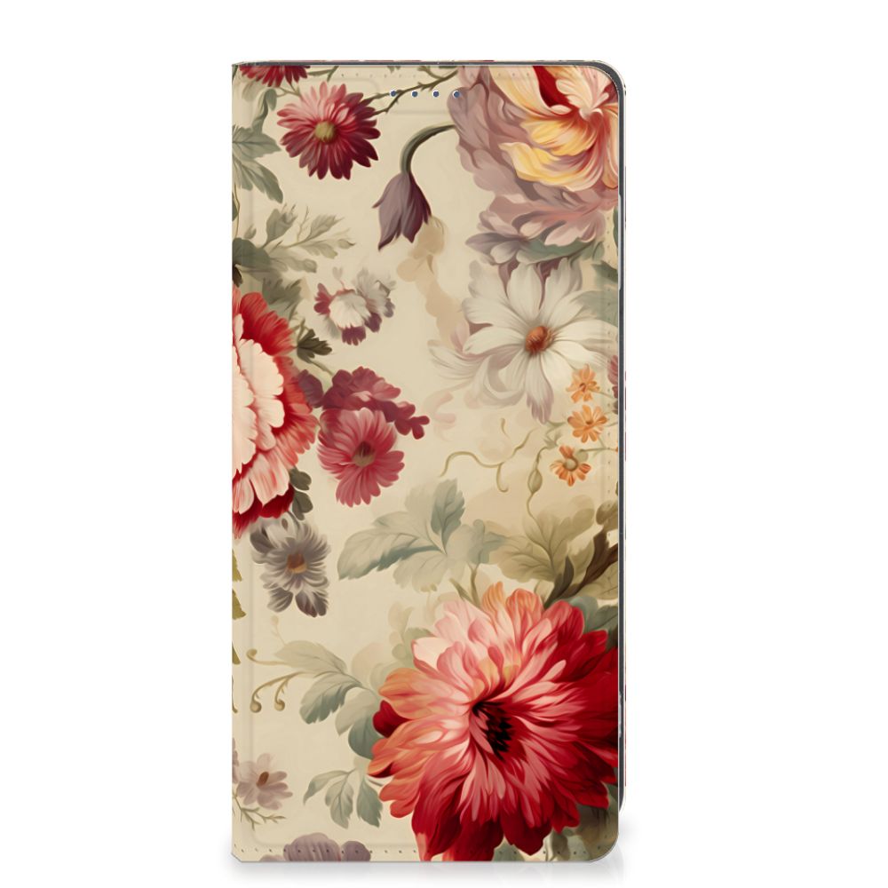 Smart Cover voor Motorola Moto G24 | G04 | G24 Power Bloemen bloemen hoesje voorkant