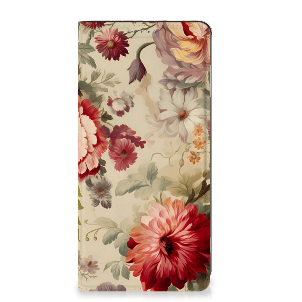 Motorola Moto G53 Smart Cover Bloemen voorkant