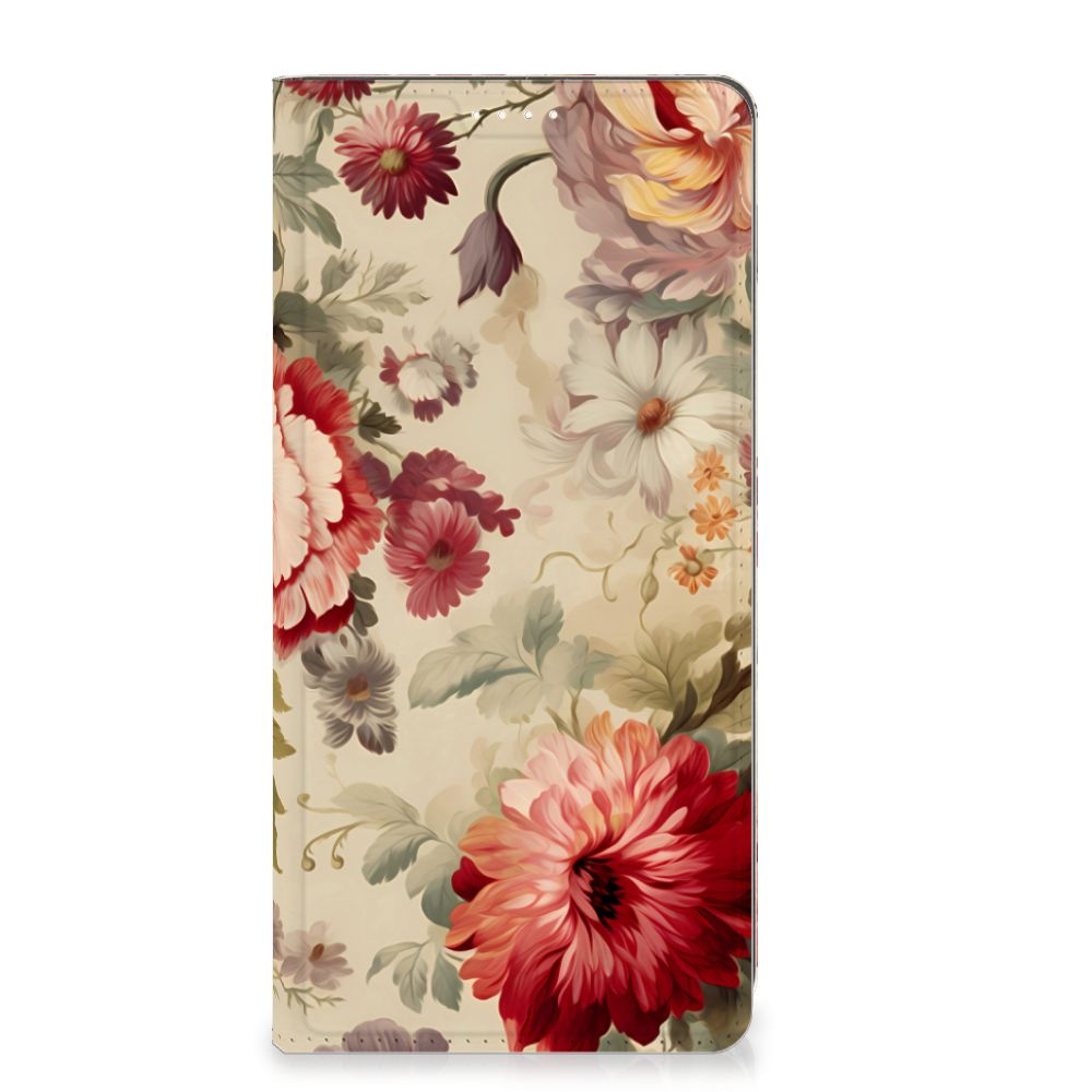 Motorola Moto G73 Smart Cover Bloemen voorkant