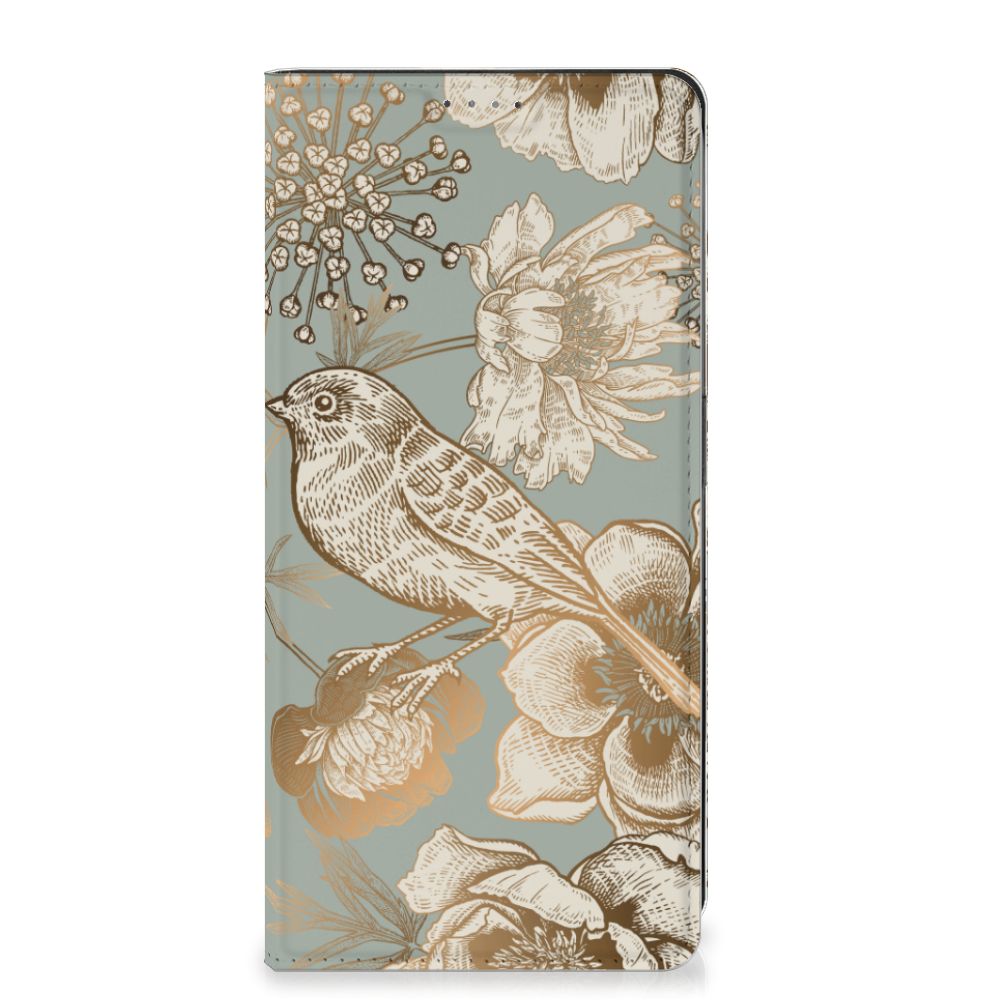 Smart Cover voor Nothing Phone (2) Vintage Bird Flowers voorkant