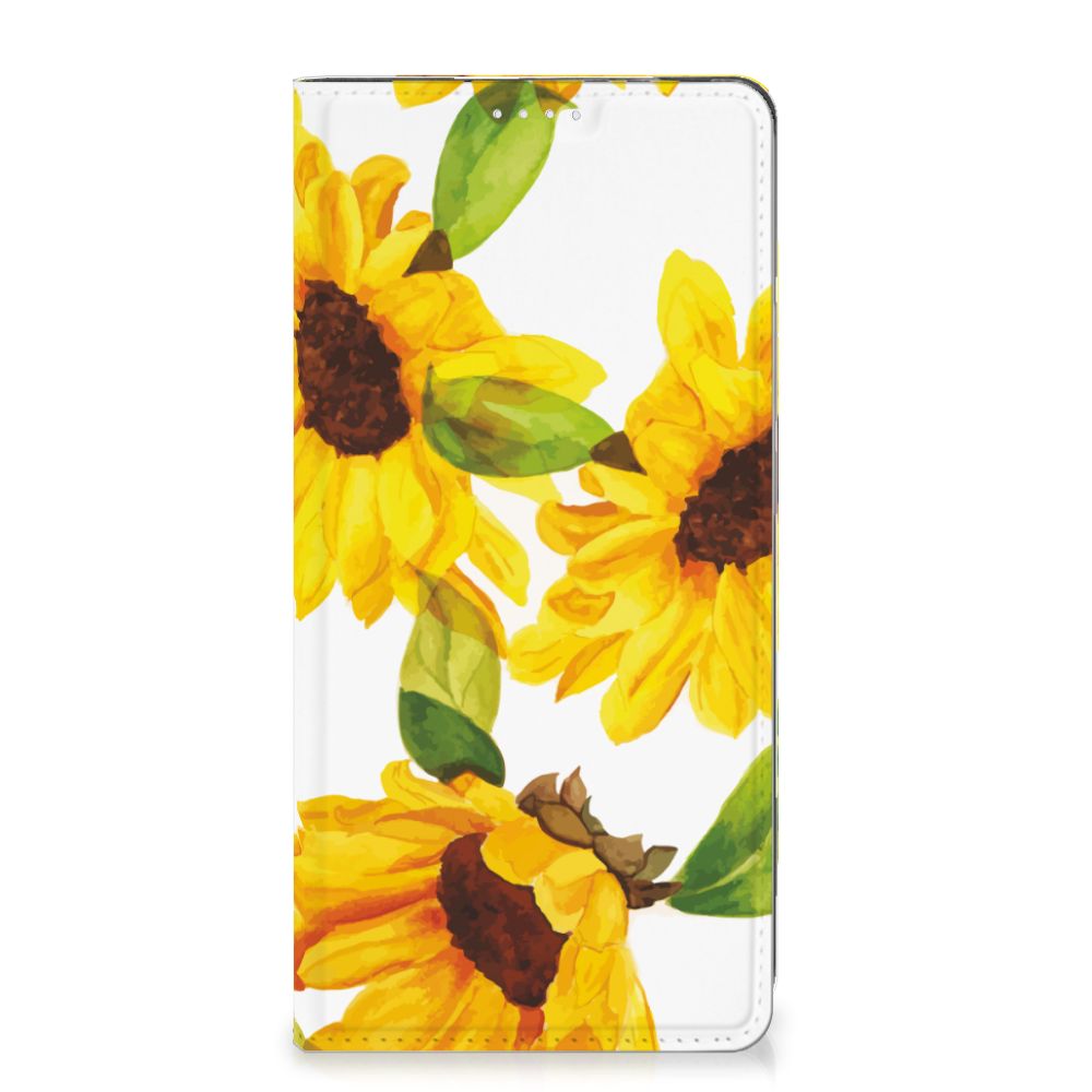 OPPO Reno10 10 Pro Smart Cover Zonnebloemen design voorkant