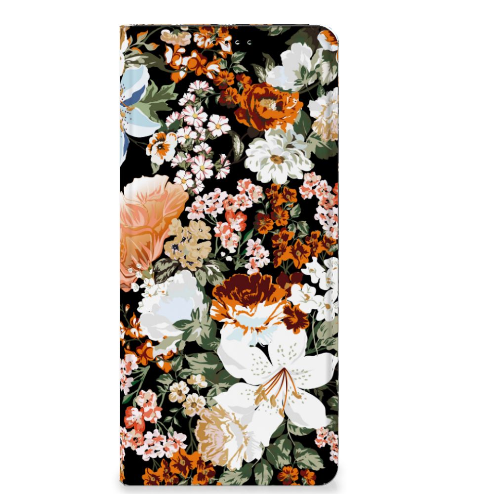 OPPO X6 Pro Smart Cover Dark Flowers voorkant bloemen