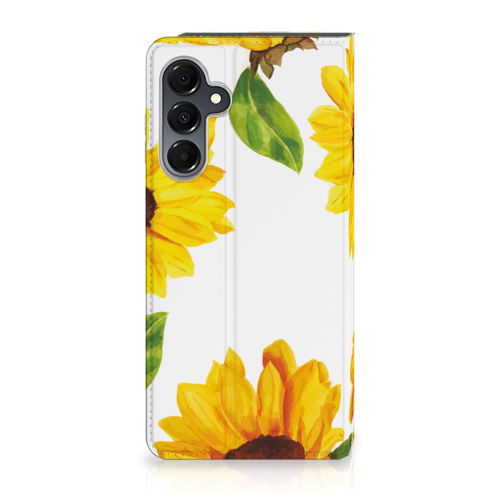 Samsung Galaxy A16 5G/4G Smart Cover Zonnebloemen voorkant