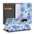 Samsung Galaxy A56 A36 Smart Cover Flowers Blue voorkant achterkant