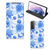 Samsung Galaxy S21 Plus Smart Cover Flowers Blue voorkant zijkant achterkant