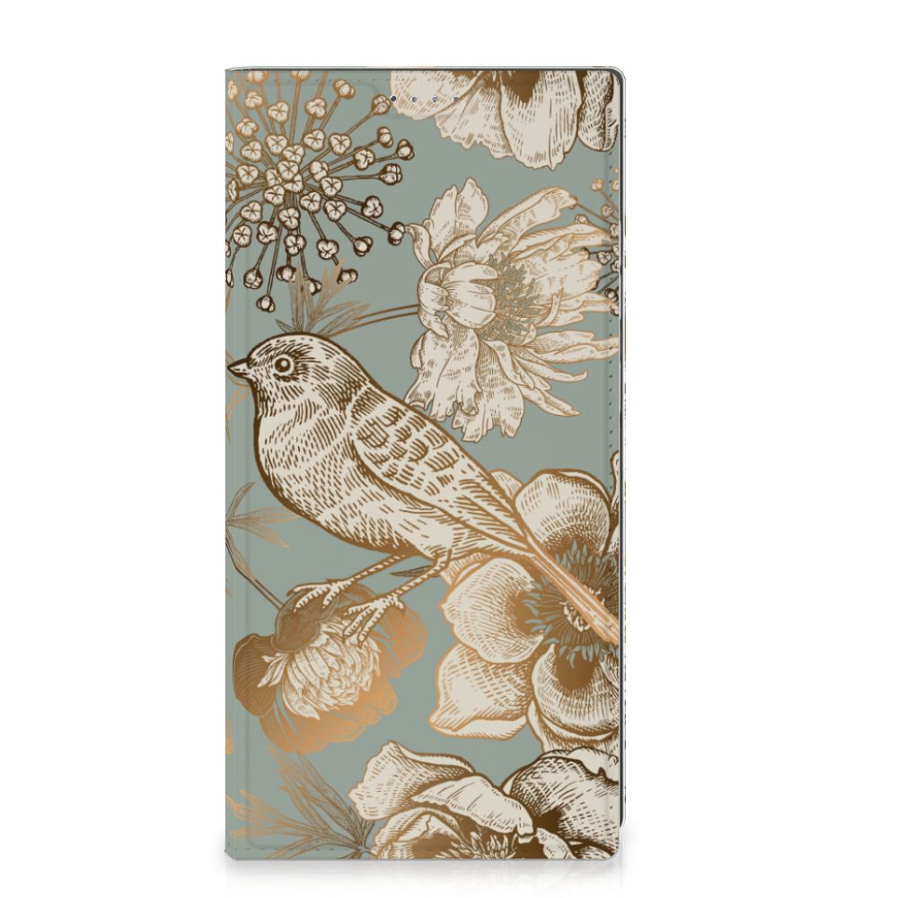 Smart Cover voor Samsung Galaxy S24 Ultra Vintage Bird Flowers met vintage bloemen en vogels design đˇ