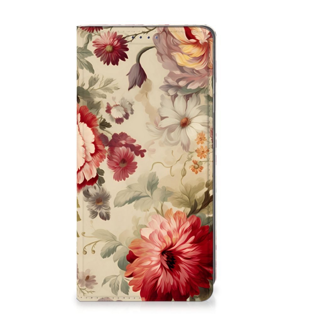 Samsung Galaxy S25 Smart Cover Bloemen voorkant