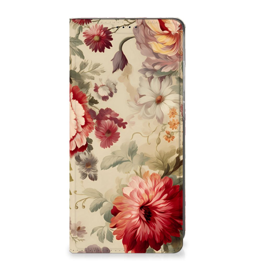 Samsung Galaxy S25 Plus Smart Cover Bloemen voorkant