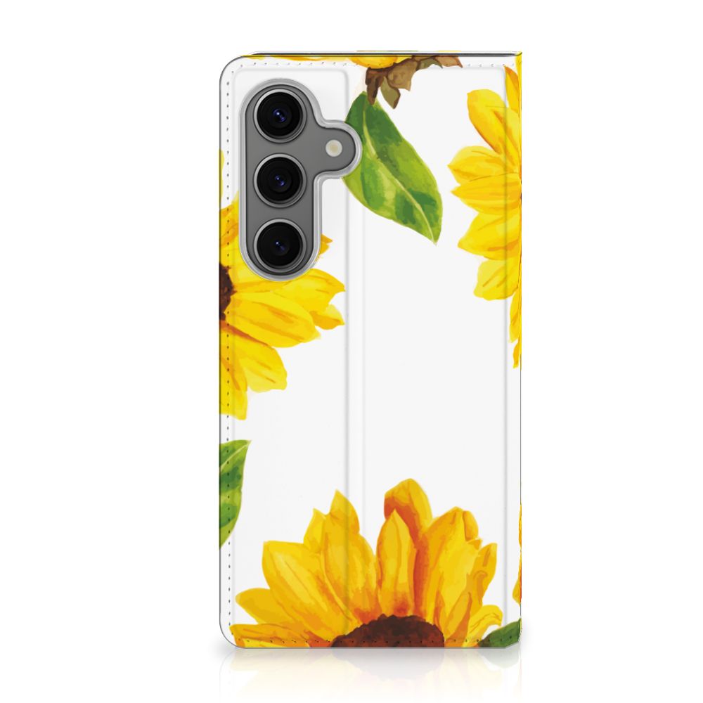 Samsung Galaxy S25 Smart Cover Zonnebloemen voorkant