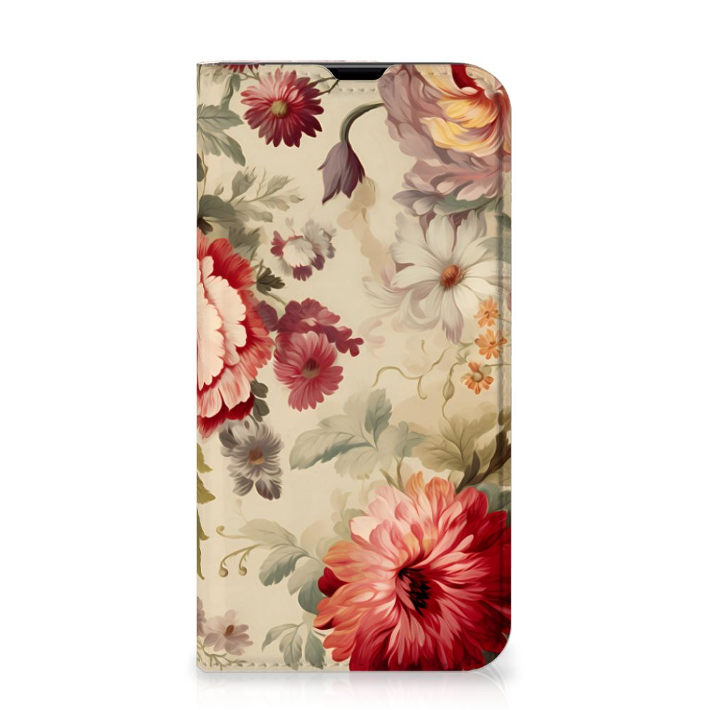 Smart Cover voor iPhone 13 Pro Bloemen met kleurrijke bloemenprint en romantische vibes 🌸.