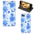 Smart Cover voor iPhone 7 | 8 | SE (2020) | SE (2022) Flowers Blue met bloemen en vlinders đ¸