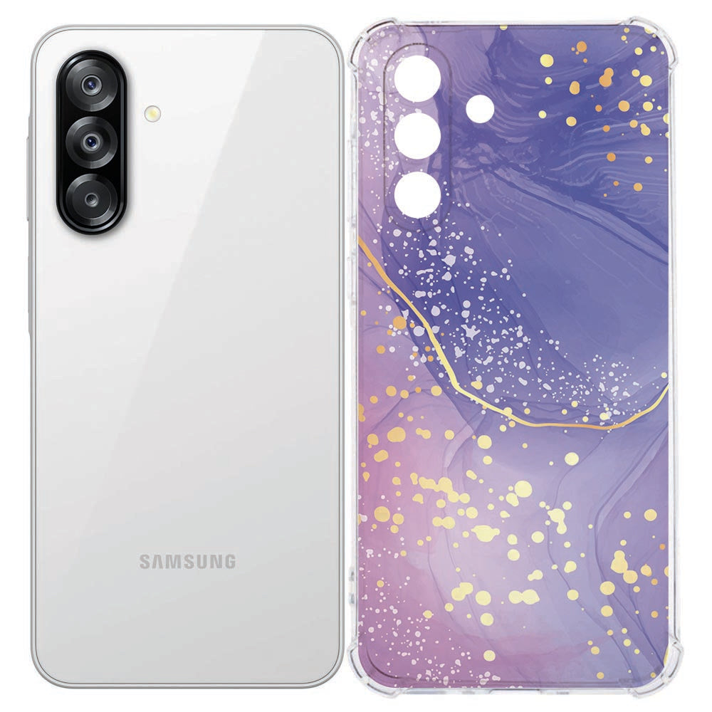 Softcase Samsung Galaxy A26 Watercolor Paars Schokbestendig