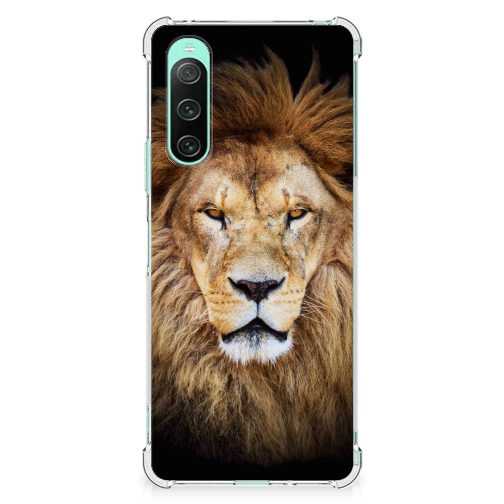 Sony Xperia 10 V Case Anti-shock Leeuw leeuw design voorkant