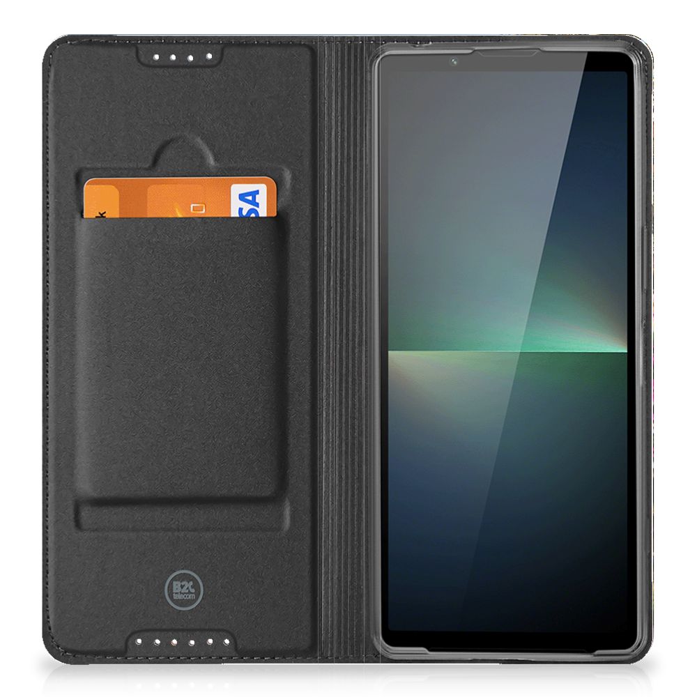 Sony Xperia 5 V Book Cover Amsterdamse Grachten met ruimte voor kaart en een stijlvol ontwerp. đ¨
