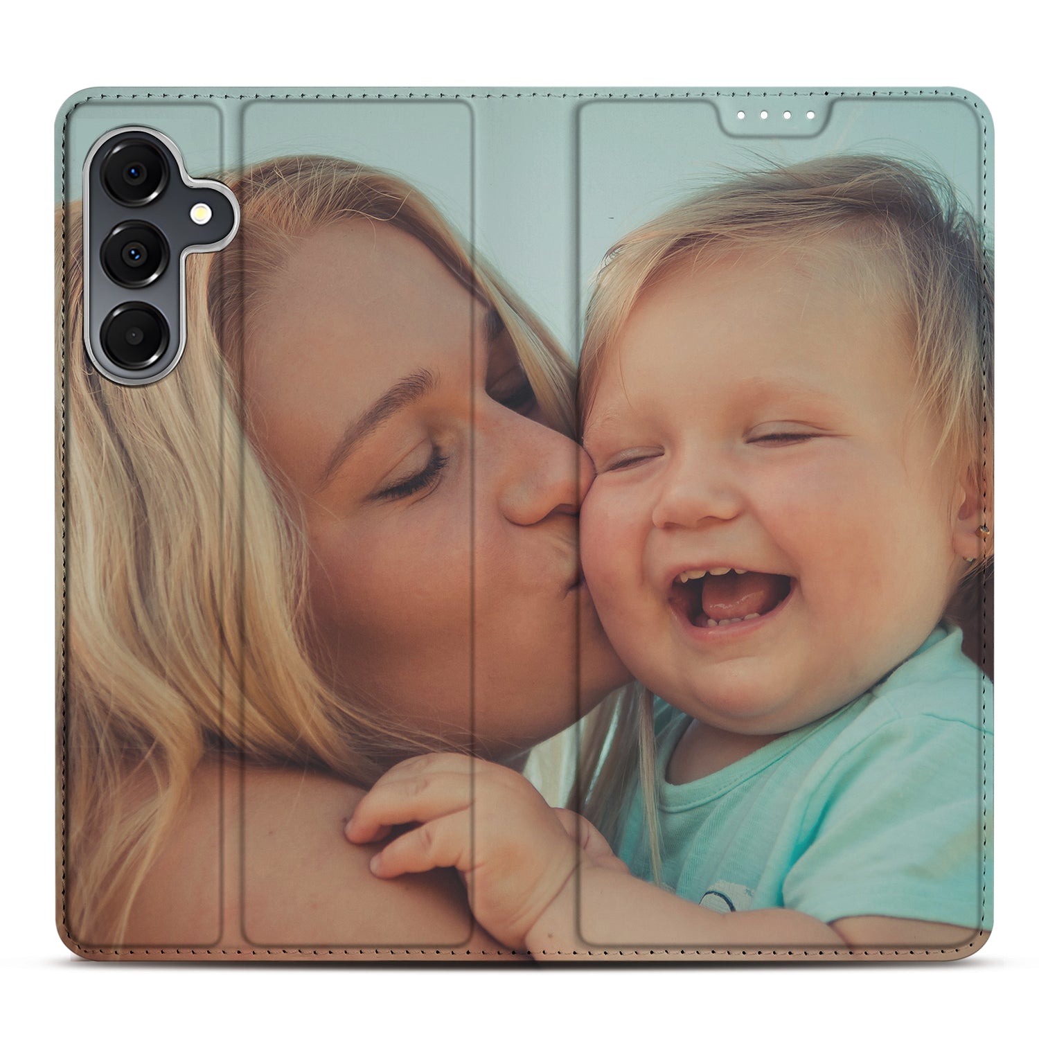 Samsung Galaxy A16 Stand Case Hoesje Maken moeder kind lachen
