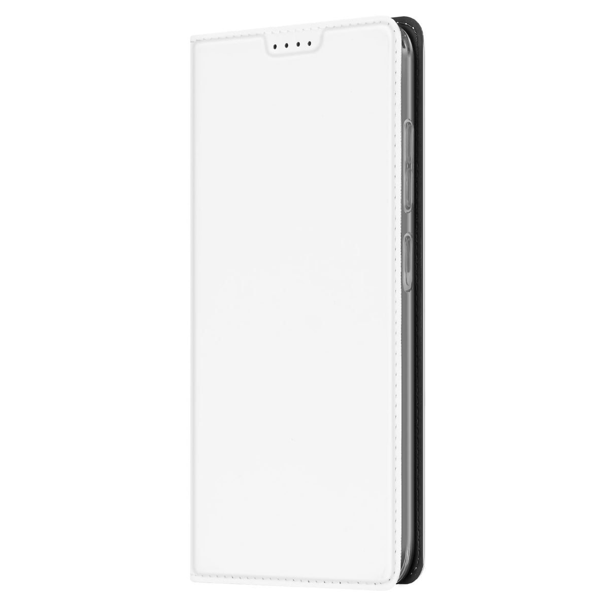 Samsung Galaxy S25 Plus Stand Case Hoesje Wit met Pashouder zijaanzicht