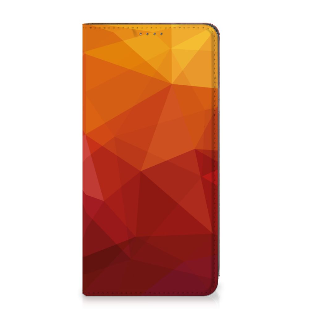 Stand Case voor Nokia G22 Polygon Red abstract kleuren diagonale vormen