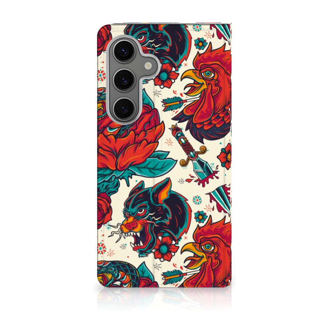 Samsung Galaxy S25 Stand Case Old Skool vintage ontwerp kleur grafisch