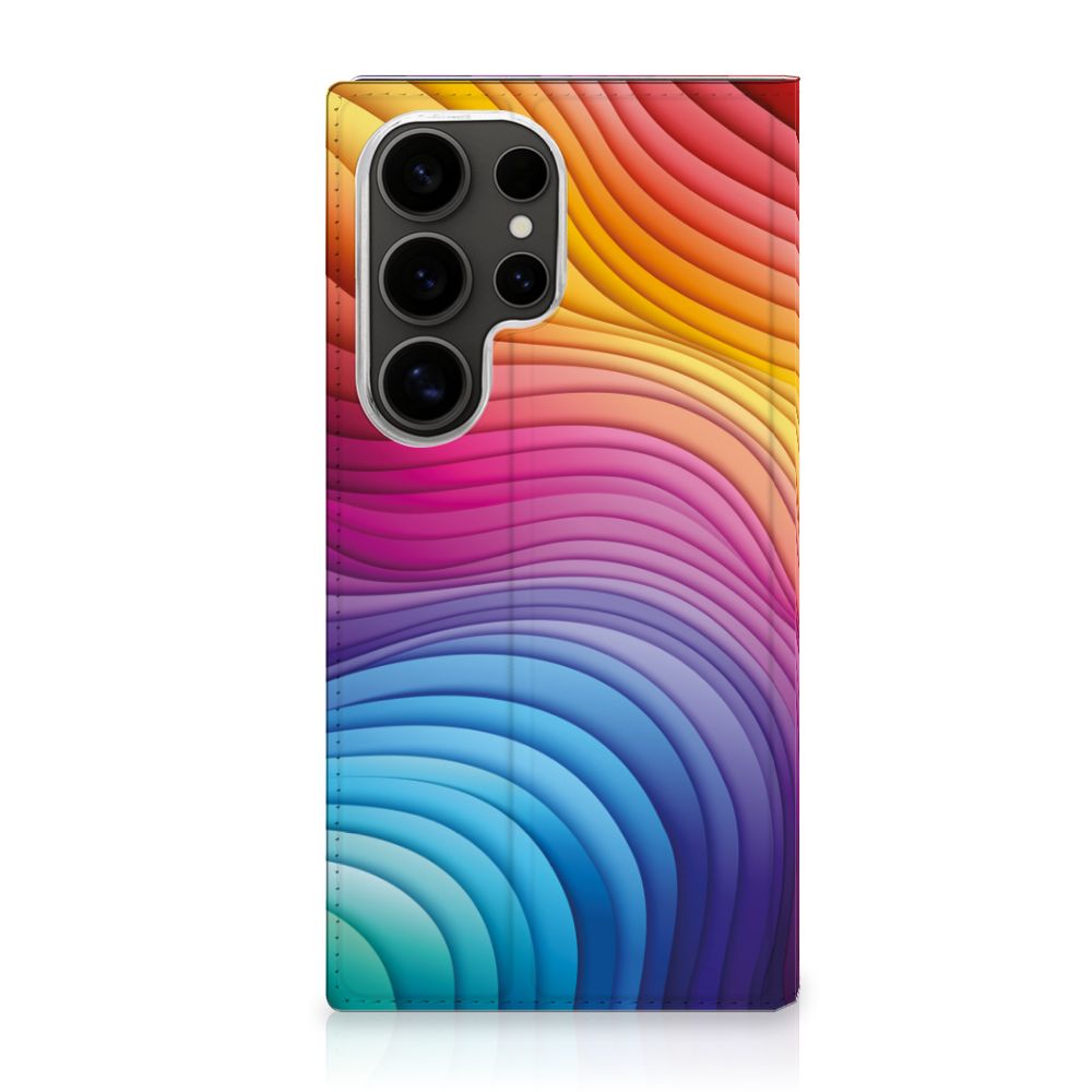 Samsung Galaxy S25 Ultra Stand Case regenboog achteraanzicht