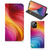 Stand Case voor iPhone 12 | iPhone 12 Pro Regenboog met kleurrijk golfpatroon đ.