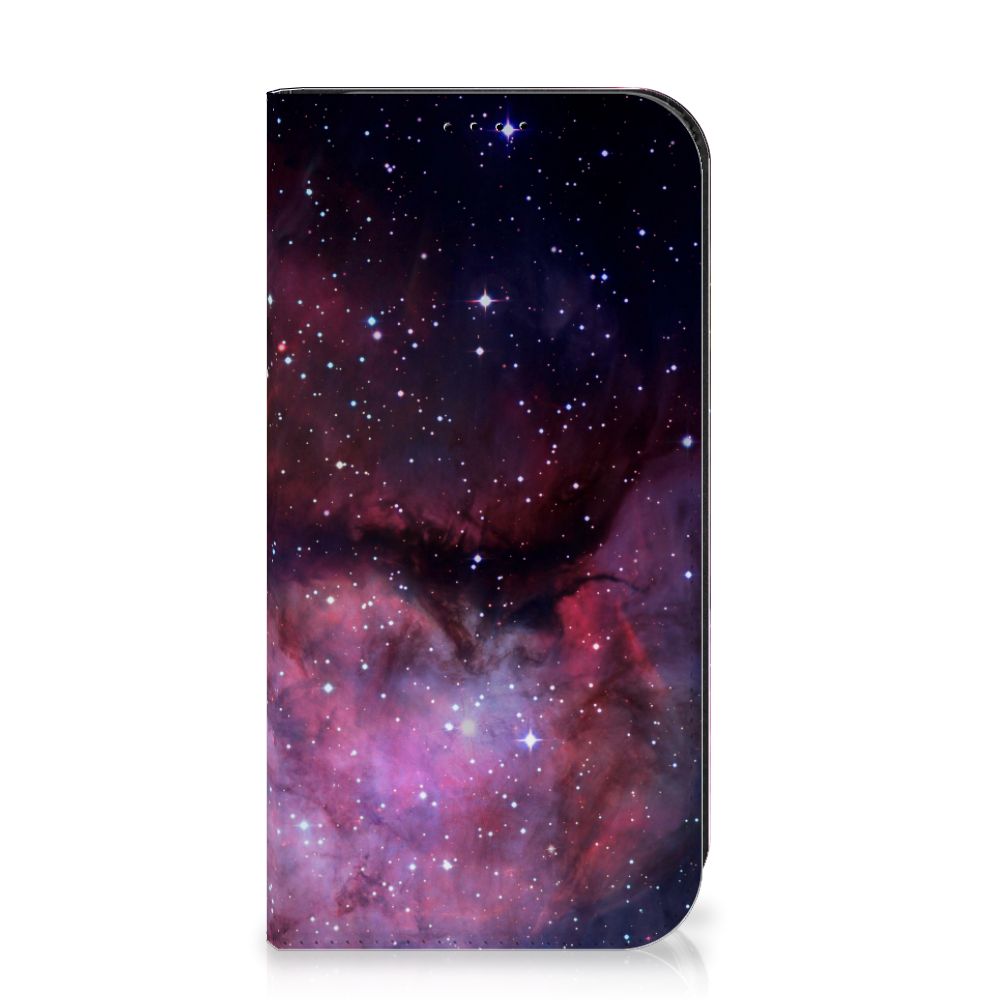 Stand Case voor iPhone 15 Pro Galaxy hoesje heelal design front