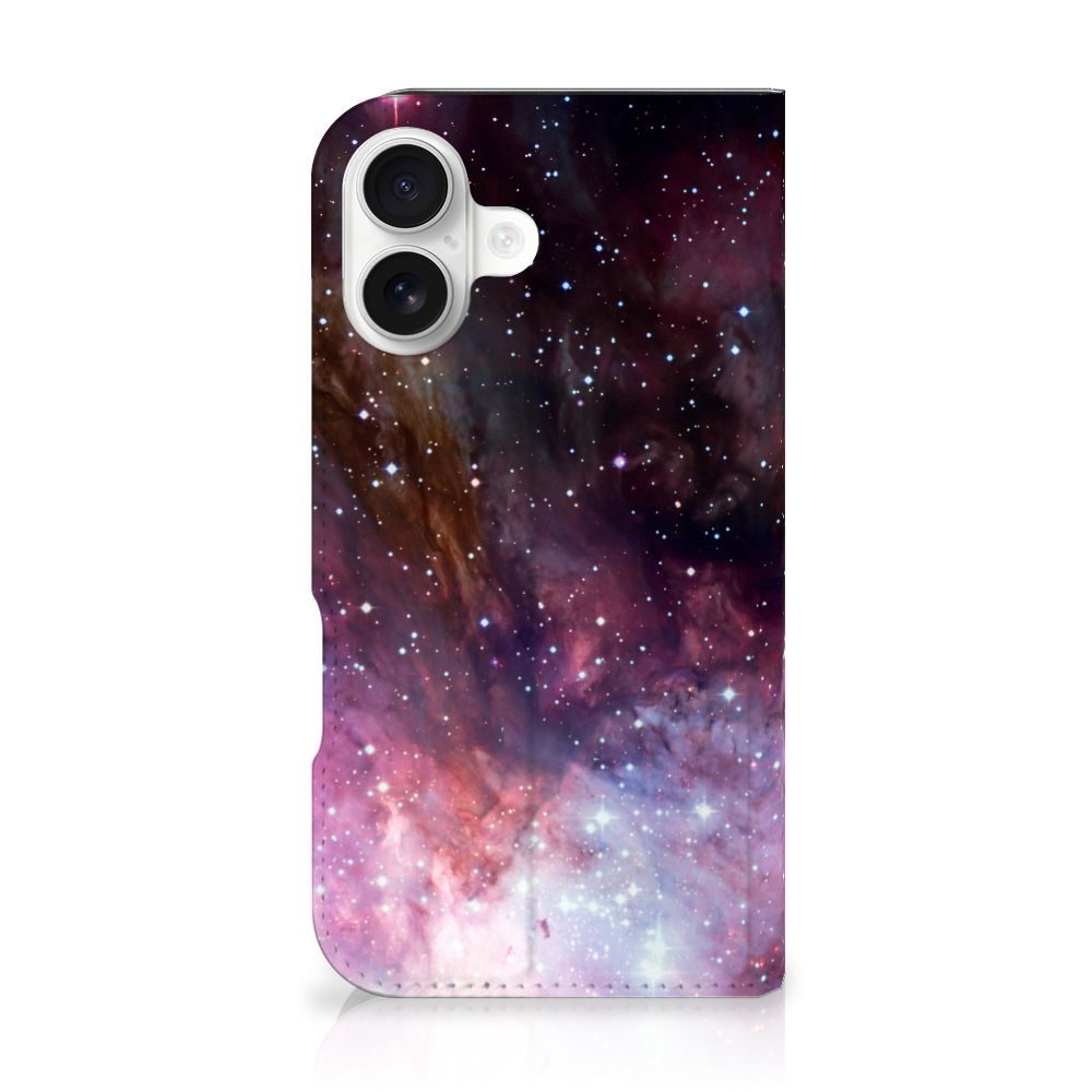 Apple iPhone 16 Stand Case Galaxy design achterkant