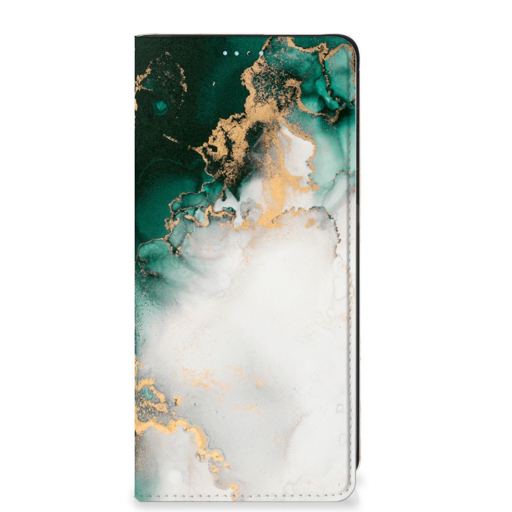 Xiaomi Redmi Note 11/11S Standcase Marmer Groen Voorzijde