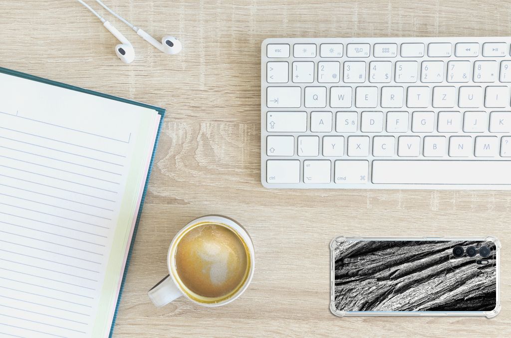 Stevig Telefoonhoesje OPPO A16 | A16s | A54s Boomschors Grijs B2C Telecom