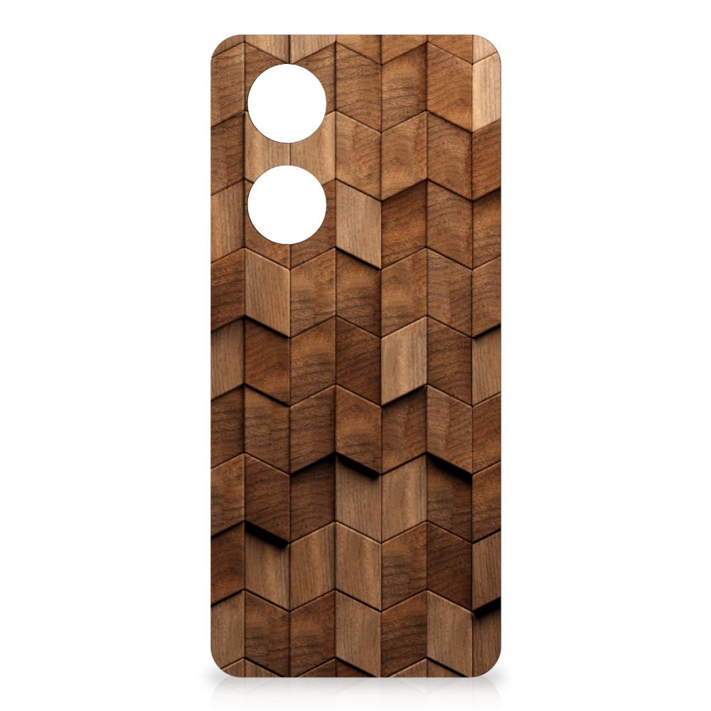 Stevig Telefoonhoesje voor OPPO Reno8 T 5G Wooden Cubes B2C Telecom