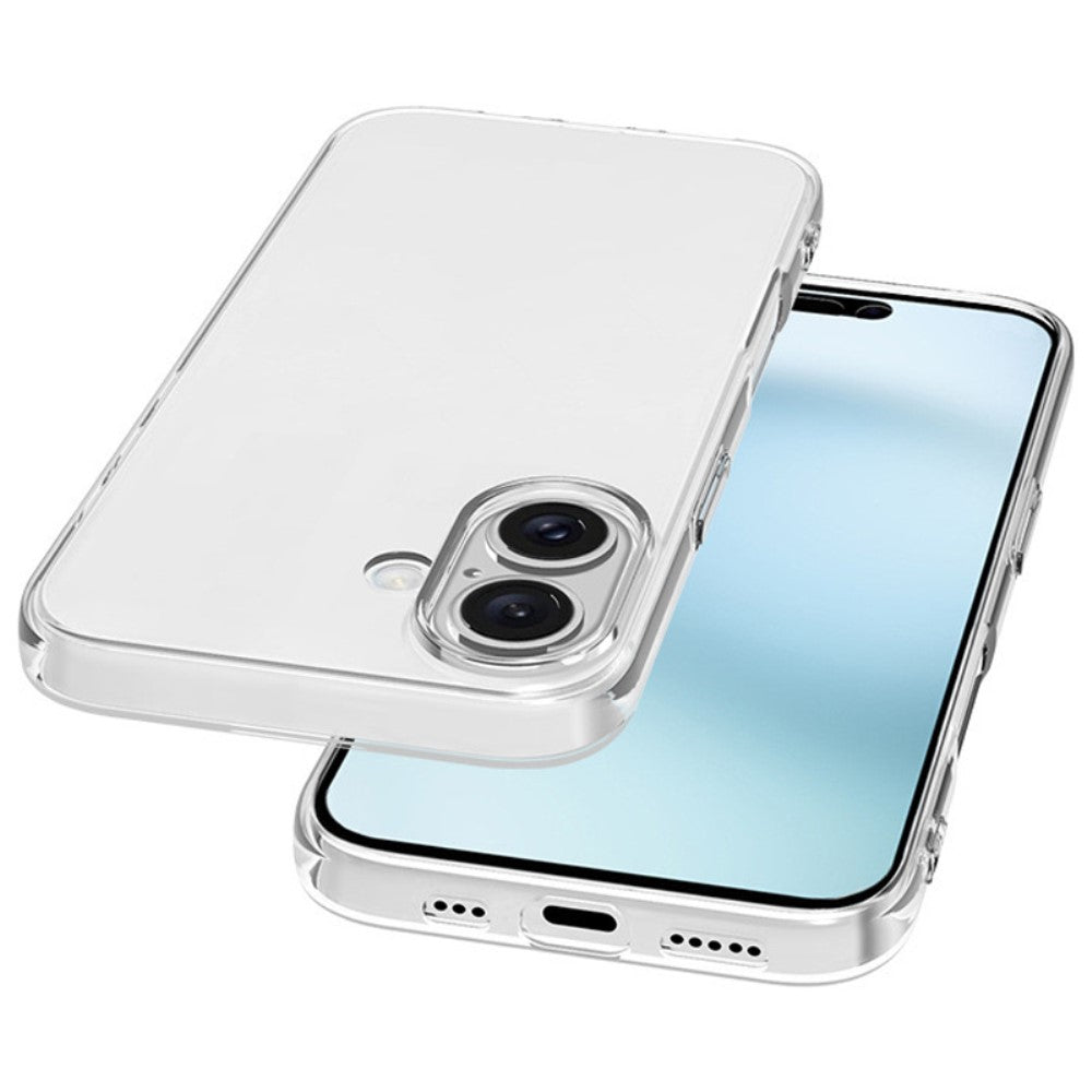 Apple iPhone 16 TPU Back Cover Hoesje Transparant achterkant voorkant
