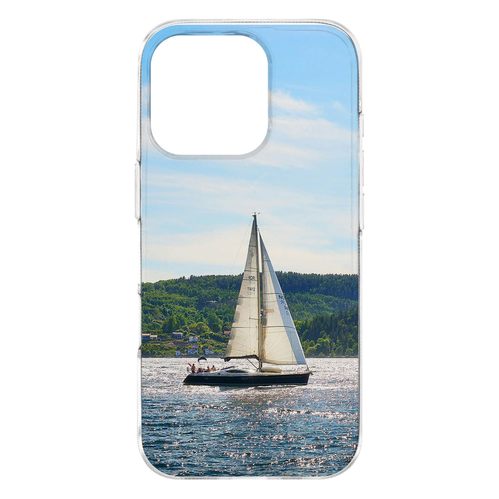 Apple iPhone 16 Pro TPU Back Cover Hoesje Maken zeilboot water landschap