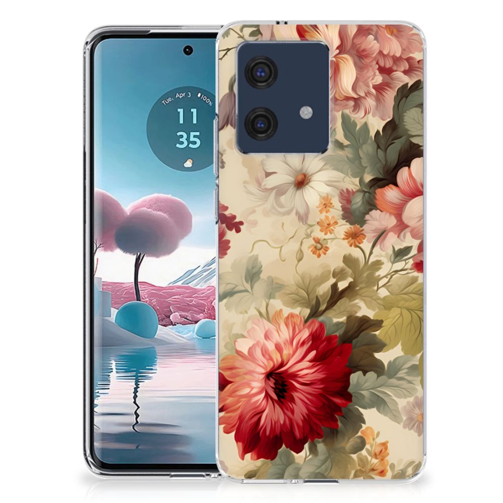 Motorola Edge 40 Neo TPU Case voor Motorola Edge 40 Neo Bloemen achterkant