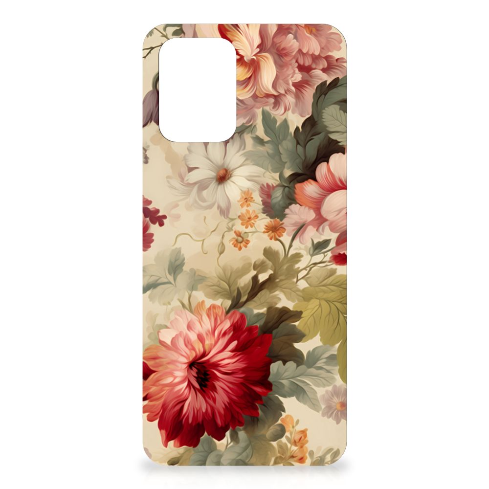 Motorola Moto G73 TPU Case Bloemen achterkant