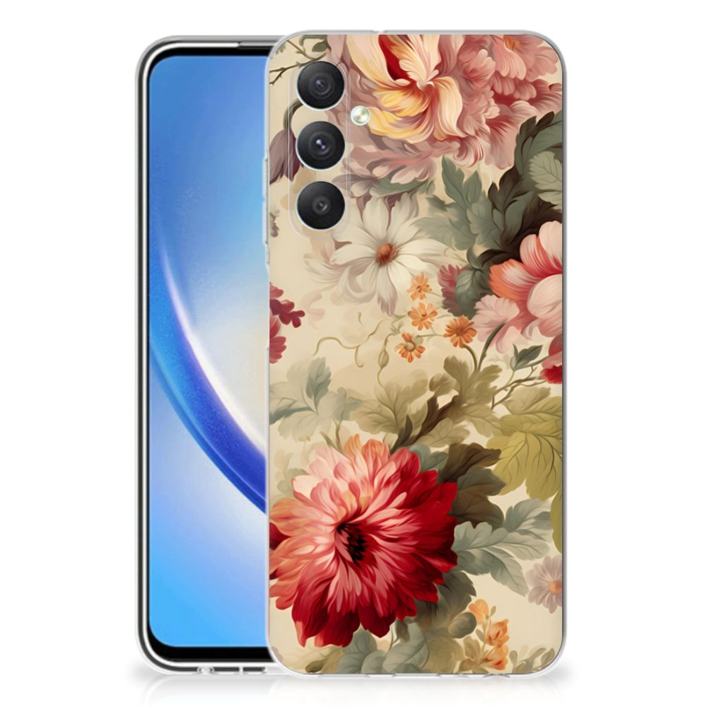 Samsung Galaxy A05S TPU Case voor Samsung Galaxy A05S Bloemen achteraanzicht
