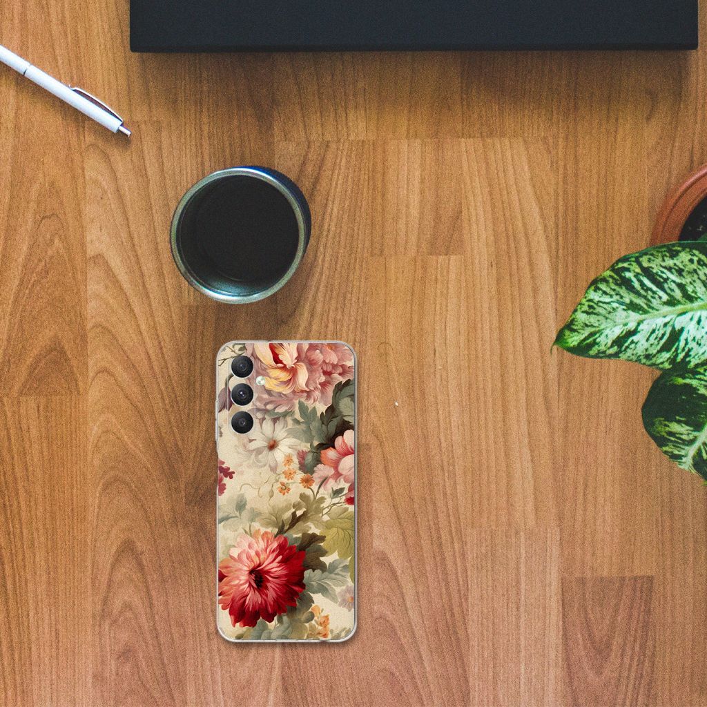 Samsung Galaxy A05S TPU Case Bloemen bovenaanzicht