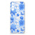 Samsung Galaxy M14 TPU Case Flowers Blue achteraanzicht