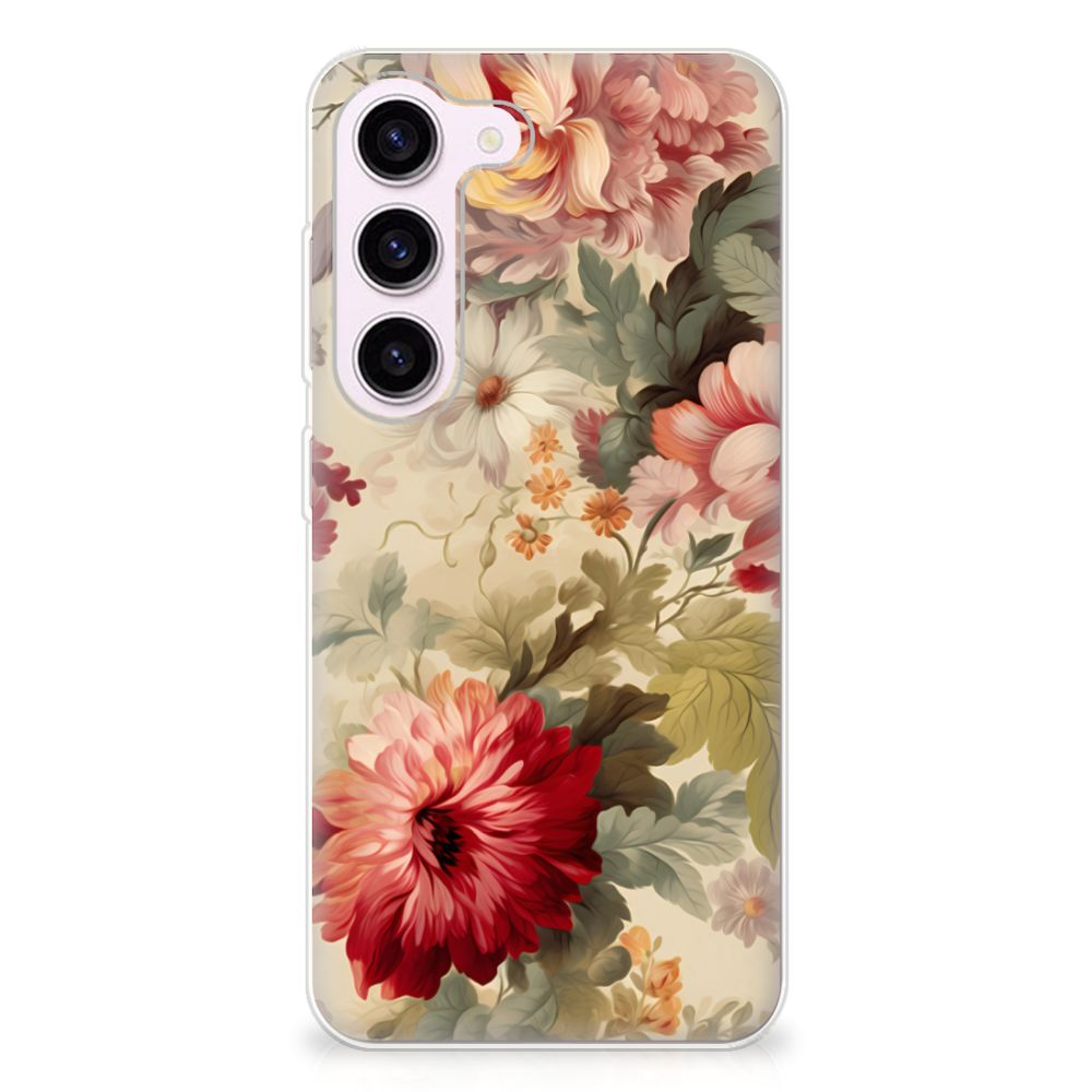 Samsung Galaxy S23 TPU Case Bloemen achterkant