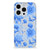 TPU Case voor iPhone 15 Pro Flowers Blue bloemen blauw achterkant