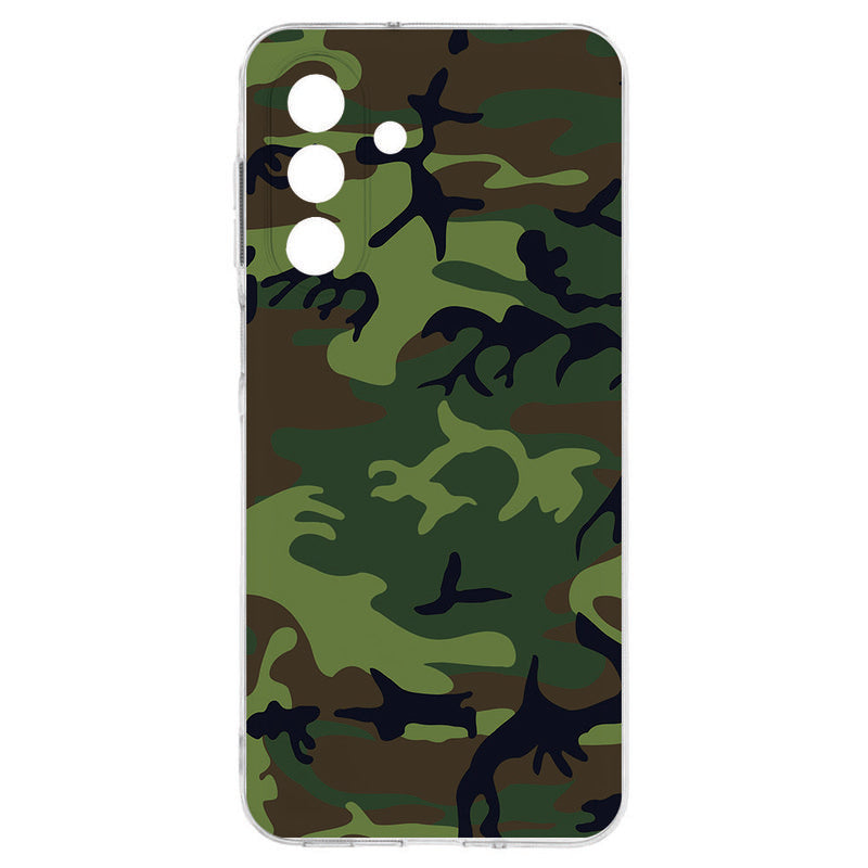 Samsung Galaxy A17 TPU Hoesje Army Dark Backcover camouflage