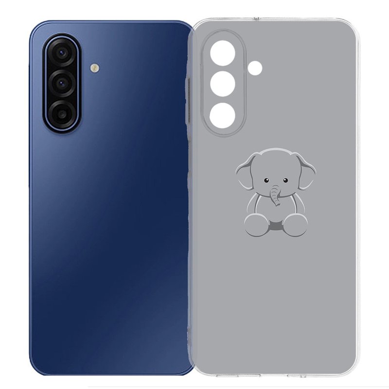 Samsung Galaxy A17 TPU Hoesje Baby Olifant backcover schattig ontwerp transparant